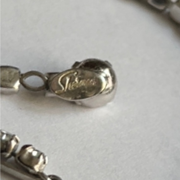 Sherman Vintage Rhinestone Crystal Silver Choker Statement Necklace - Picture 16 of 16